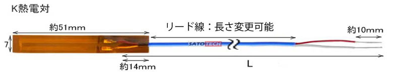 サーモカップルシートL 薄型温度センサ