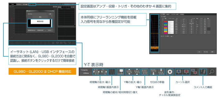 GL980・GL2000と簡単接続・簡単設定