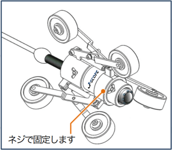 大口径管向け管内検査カメラ用パイプワゴンJSP-00