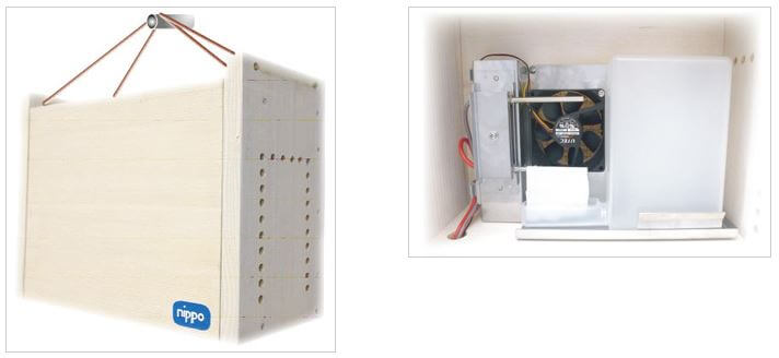 通風式木製センサボックス
