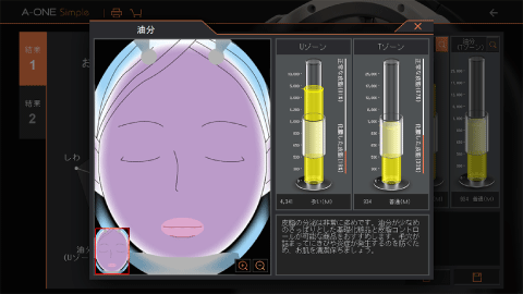 油分（U・Tゾーン）の詳細画面