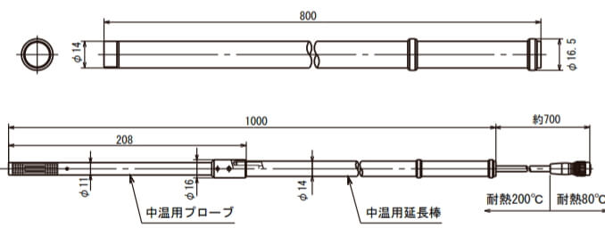 中温用延長棒6162-03