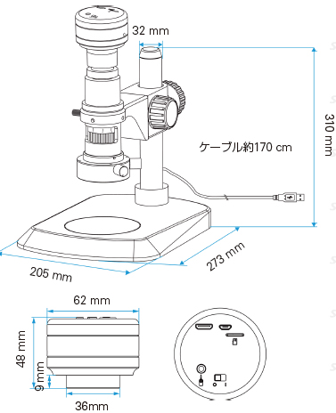 顕微鏡サイズ