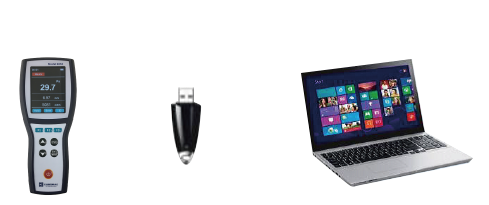 PCへの接続なしで、USBメモリに直接データ転送が可能