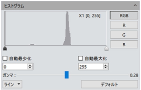 フルハイビジョン顕微鏡カメラTC-1000でヒストグラム