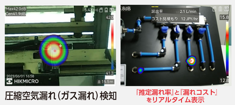 推定漏れ量とコストを表示