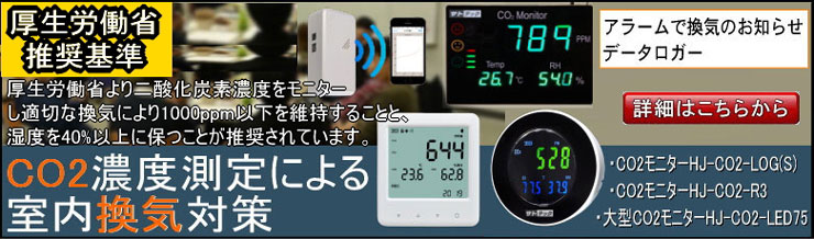 CO2濃度測定による室内換気対策